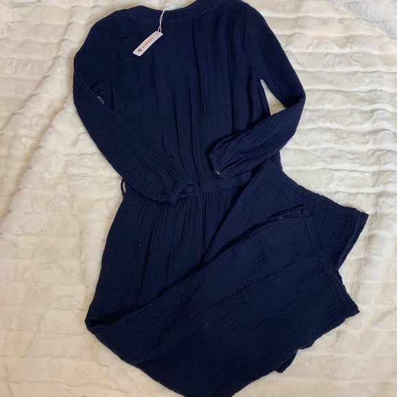 Anthropologie Sundry Navy Gauze Romper NWT - Picture 10 of 11